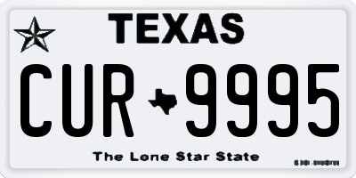 TX license plate CUR9995