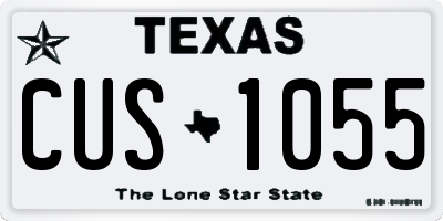 TX license plate CUS1055