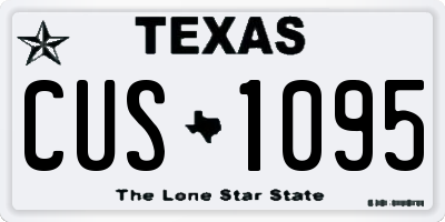TX license plate CUS1095