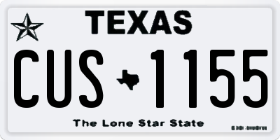 TX license plate CUS1155