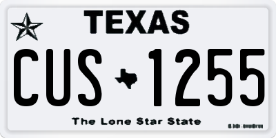 TX license plate CUS1255