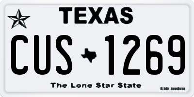 TX license plate CUS1269