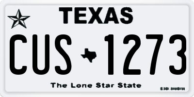 TX license plate CUS1273