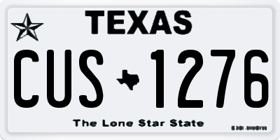 TX license plate CUS1276