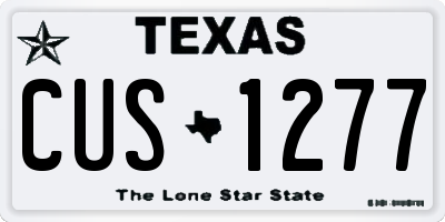 TX license plate CUS1277