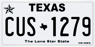 TX license plate CUS1279