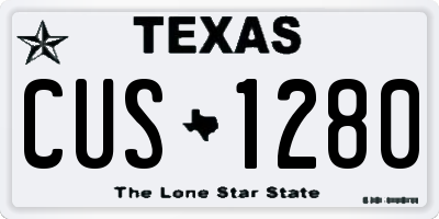 TX license plate CUS1280