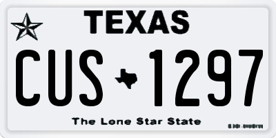 TX license plate CUS1297
