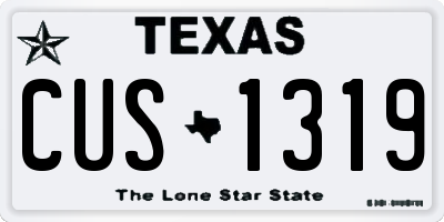 TX license plate CUS1319