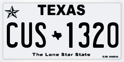 TX license plate CUS1320