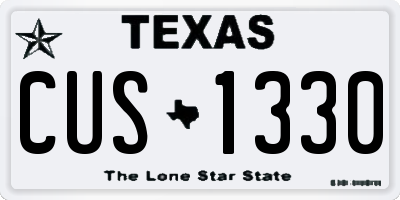 TX license plate CUS1330