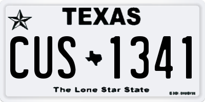 TX license plate CUS1341