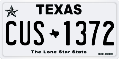 TX license plate CUS1372