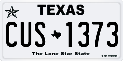 TX license plate CUS1373