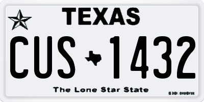 TX license plate CUS1432