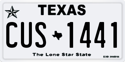 TX license plate CUS1441