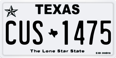 TX license plate CUS1475