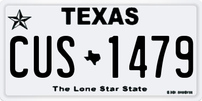 TX license plate CUS1479