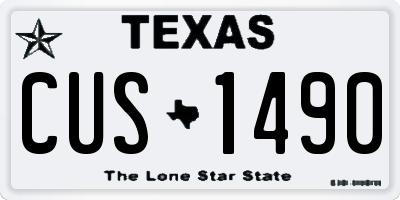TX license plate CUS1490