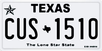 TX license plate CUS1510