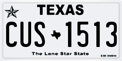 TX license plate CUS1513