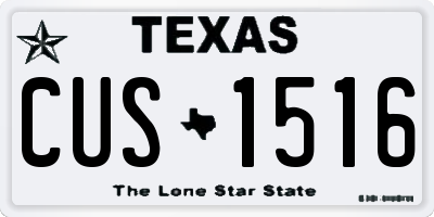 TX license plate CUS1516