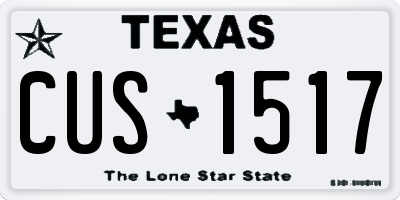 TX license plate CUS1517