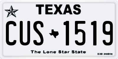 TX license plate CUS1519