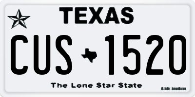 TX license plate CUS1520