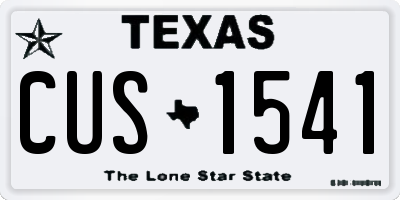 TX license plate CUS1541