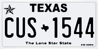 TX license plate CUS1544