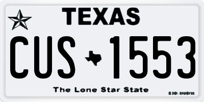 TX license plate CUS1553