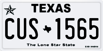 TX license plate CUS1565