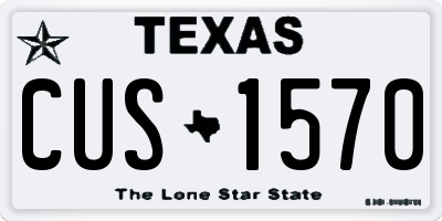 TX license plate CUS1570
