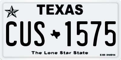 TX license plate CUS1575