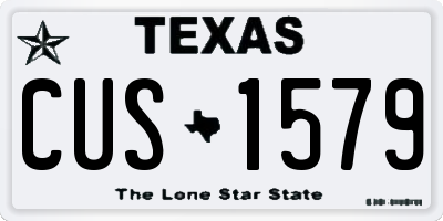 TX license plate CUS1579