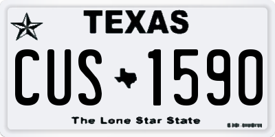 TX license plate CUS1590