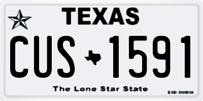 TX license plate CUS1591