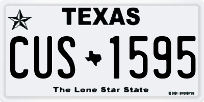 TX license plate CUS1595