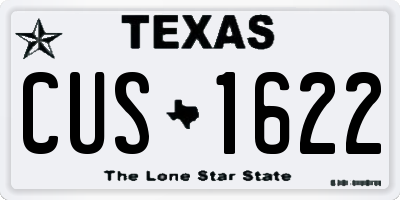 TX license plate CUS1622