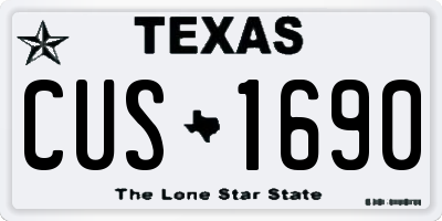 TX license plate CUS1690