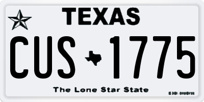 TX license plate CUS1775