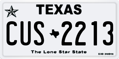TX license plate CUS2213