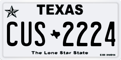 TX license plate CUS2224