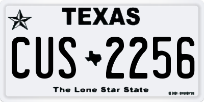 TX license plate CUS2256