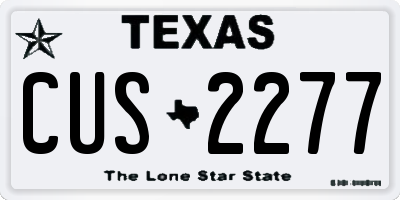 TX license plate CUS2277