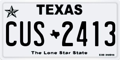 TX license plate CUS2413