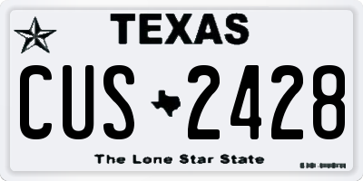 TX license plate CUS2428