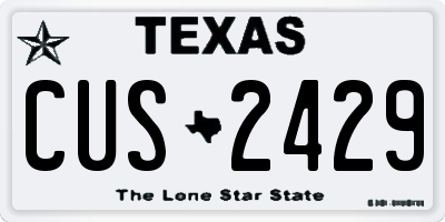 TX license plate CUS2429
