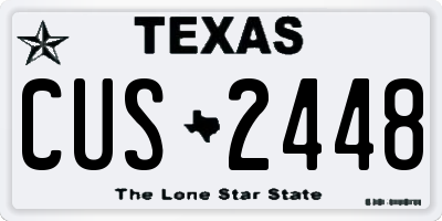TX license plate CUS2448